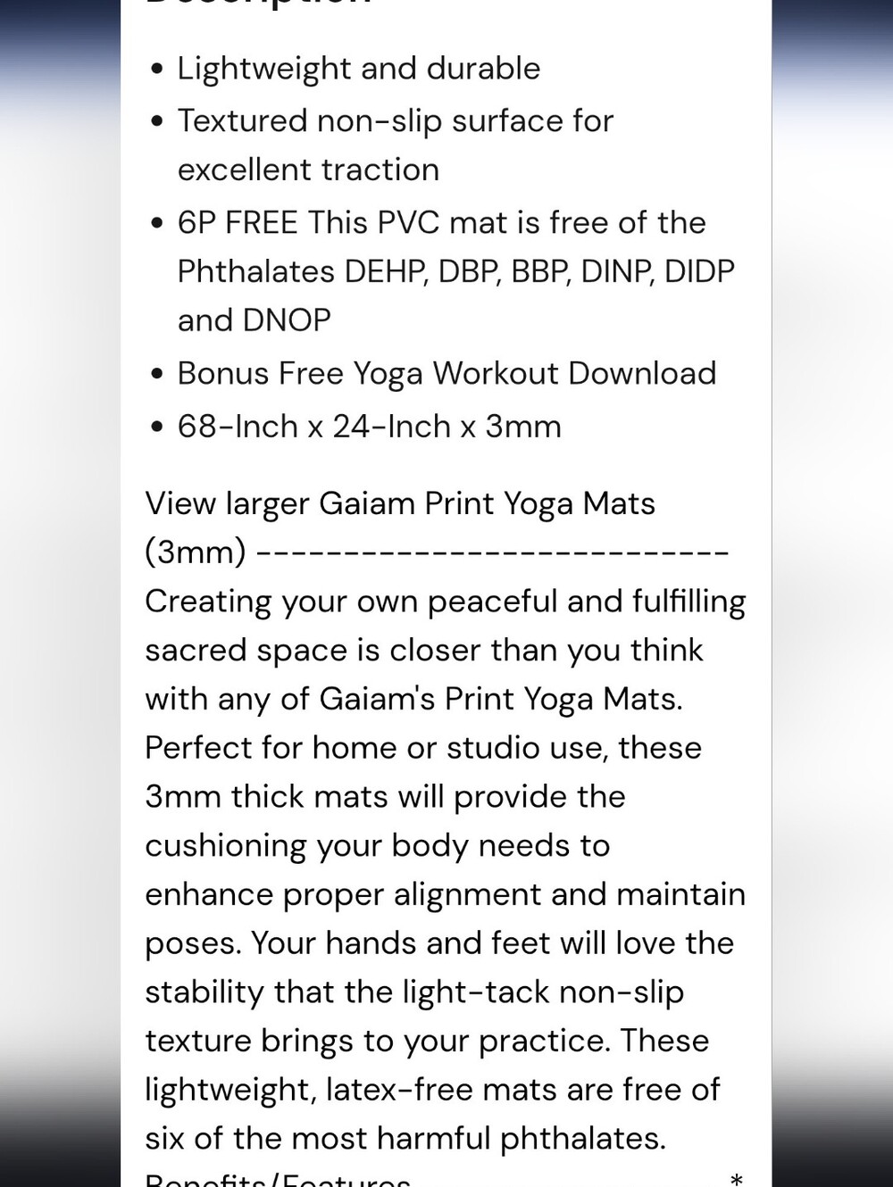 Gaiam Yoga Mat IRibit Yoga Sling Bundle. - Picture 4 of 5
